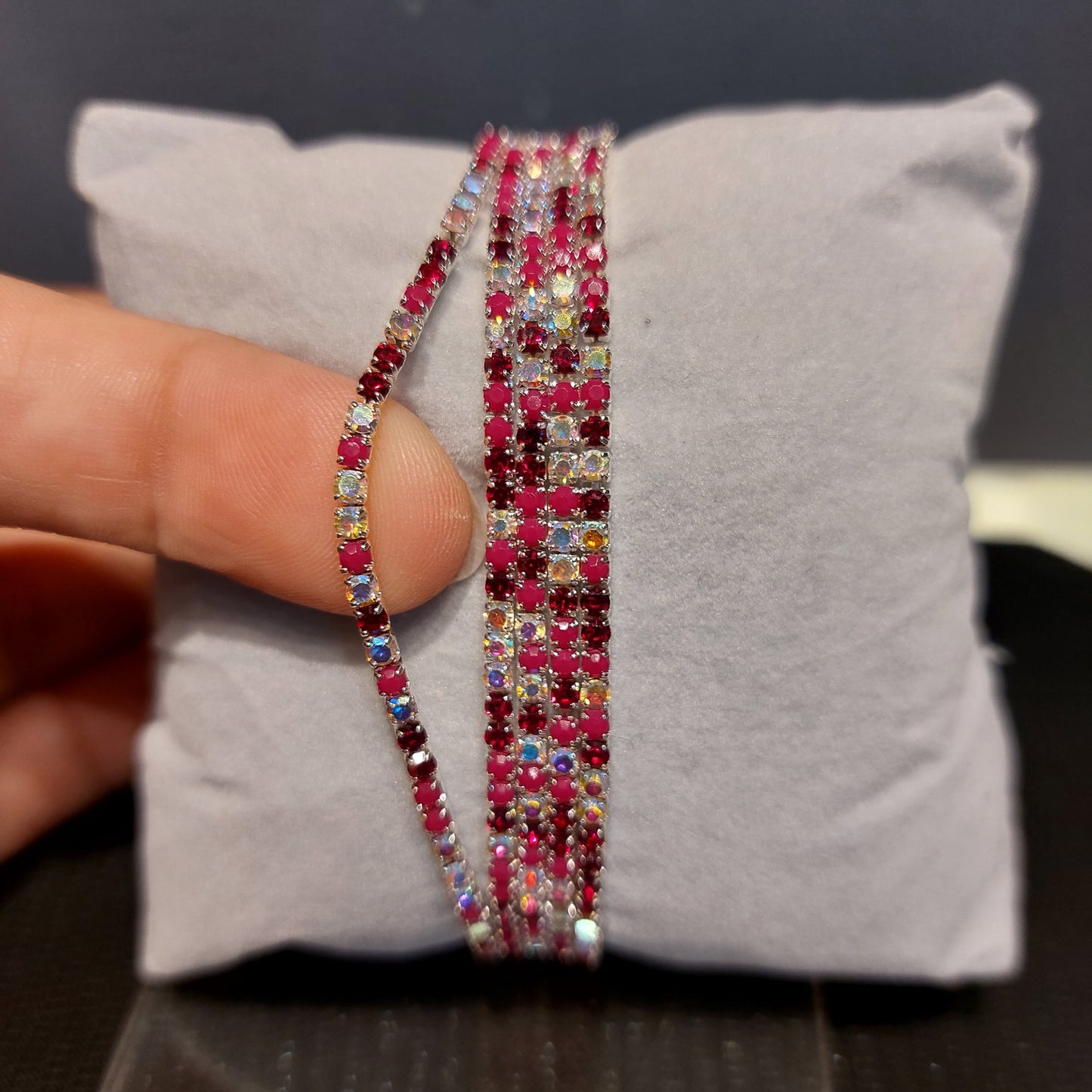 Rhinestones bracelet - Elastic Band (set of 5)