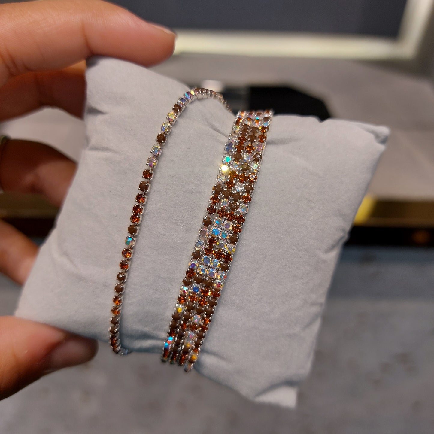 Rhinestones bracelet - Elastic Band (set of 5)