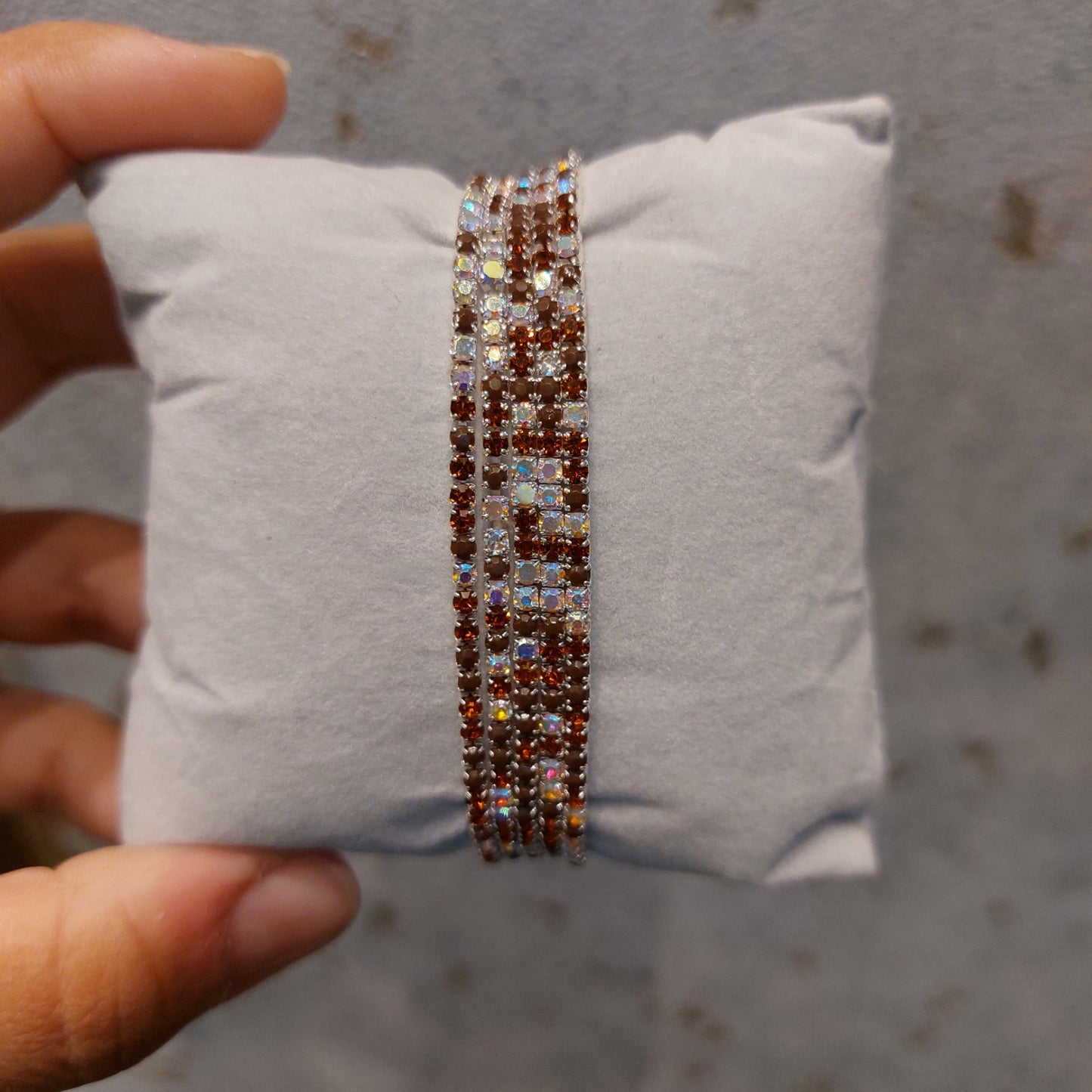Rhinestones bracelet - Elastic Band (set of 5)