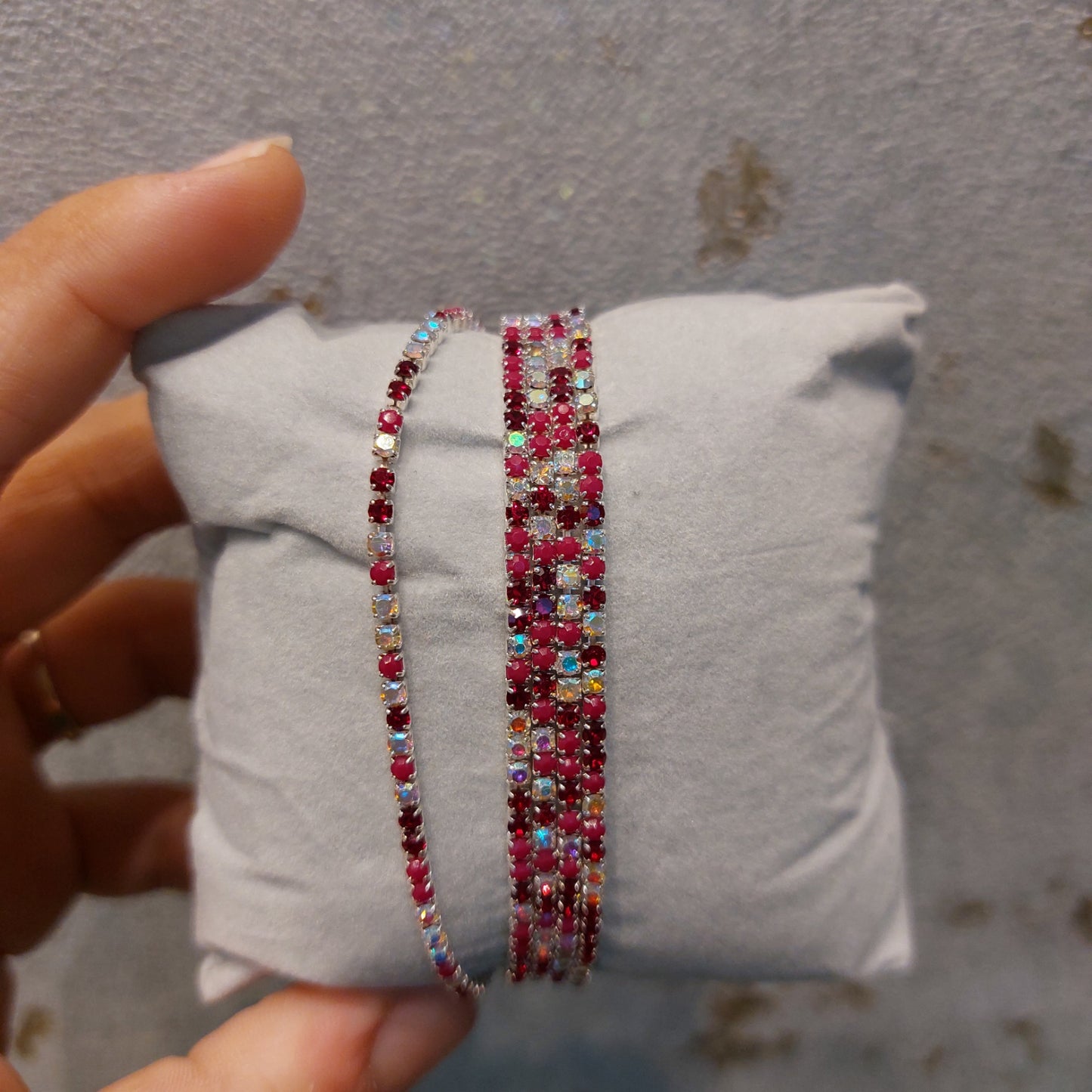 Rhinestones bracelet - Elastic Band (set of 5)
