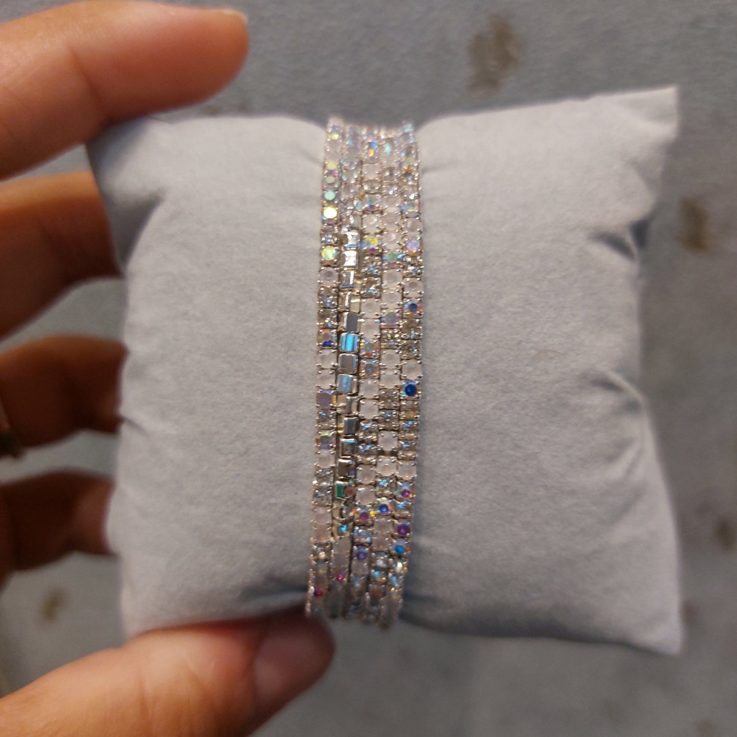 Rhinestones bracelet - Elastic Band (set of 5)
