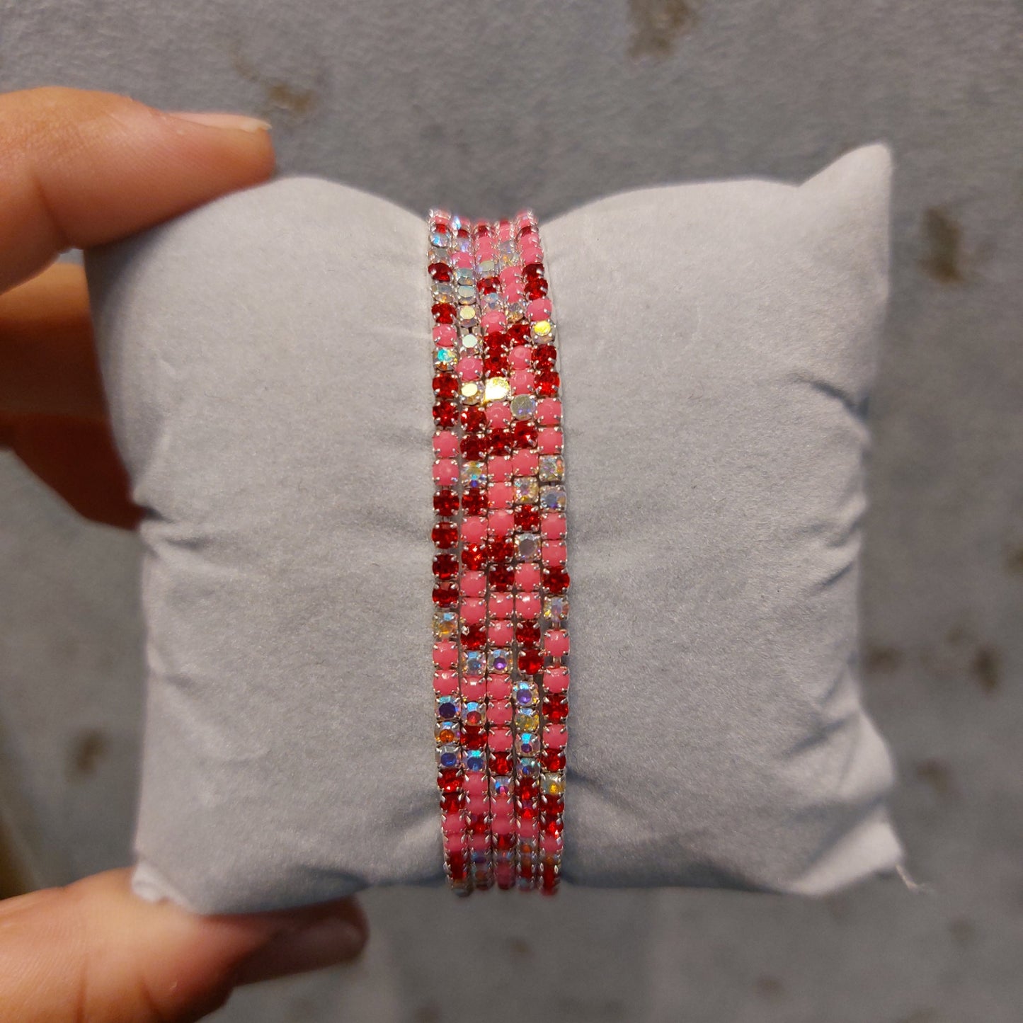 Rhinestones bracelet - Elastic Band (set of 5)