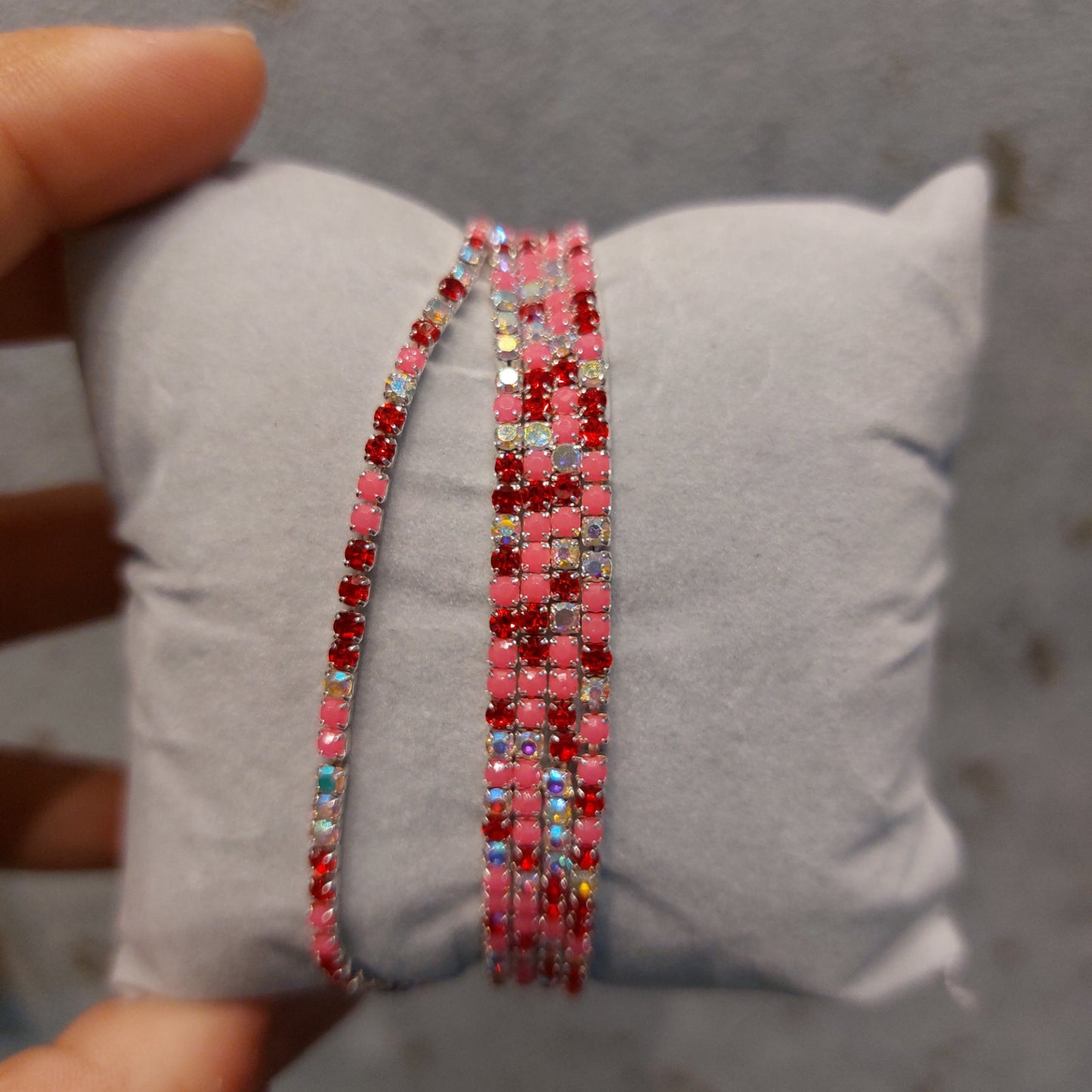 Rhinestones bracelet - Elastic Band (set of 5)