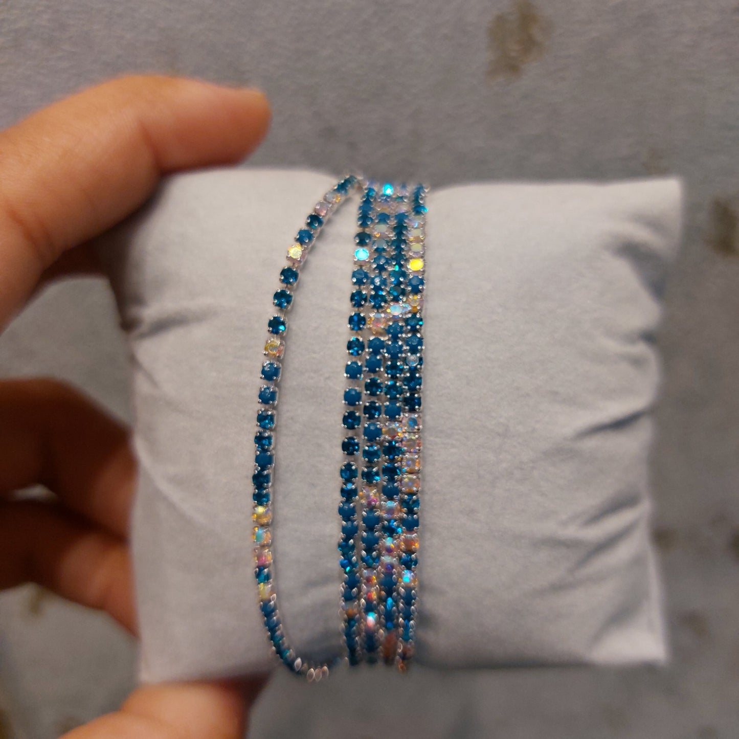 Rhinestones bracelet - Elastic Band (set of 5)