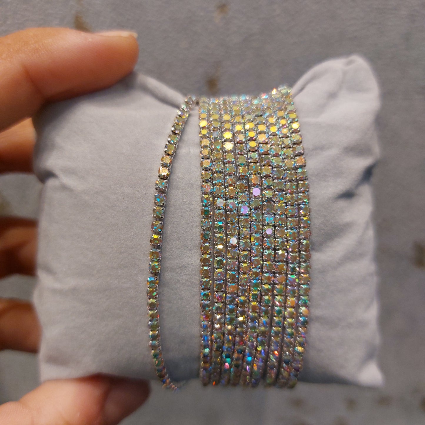 Rhinestones bracelet - Elastic Band (set of 5)