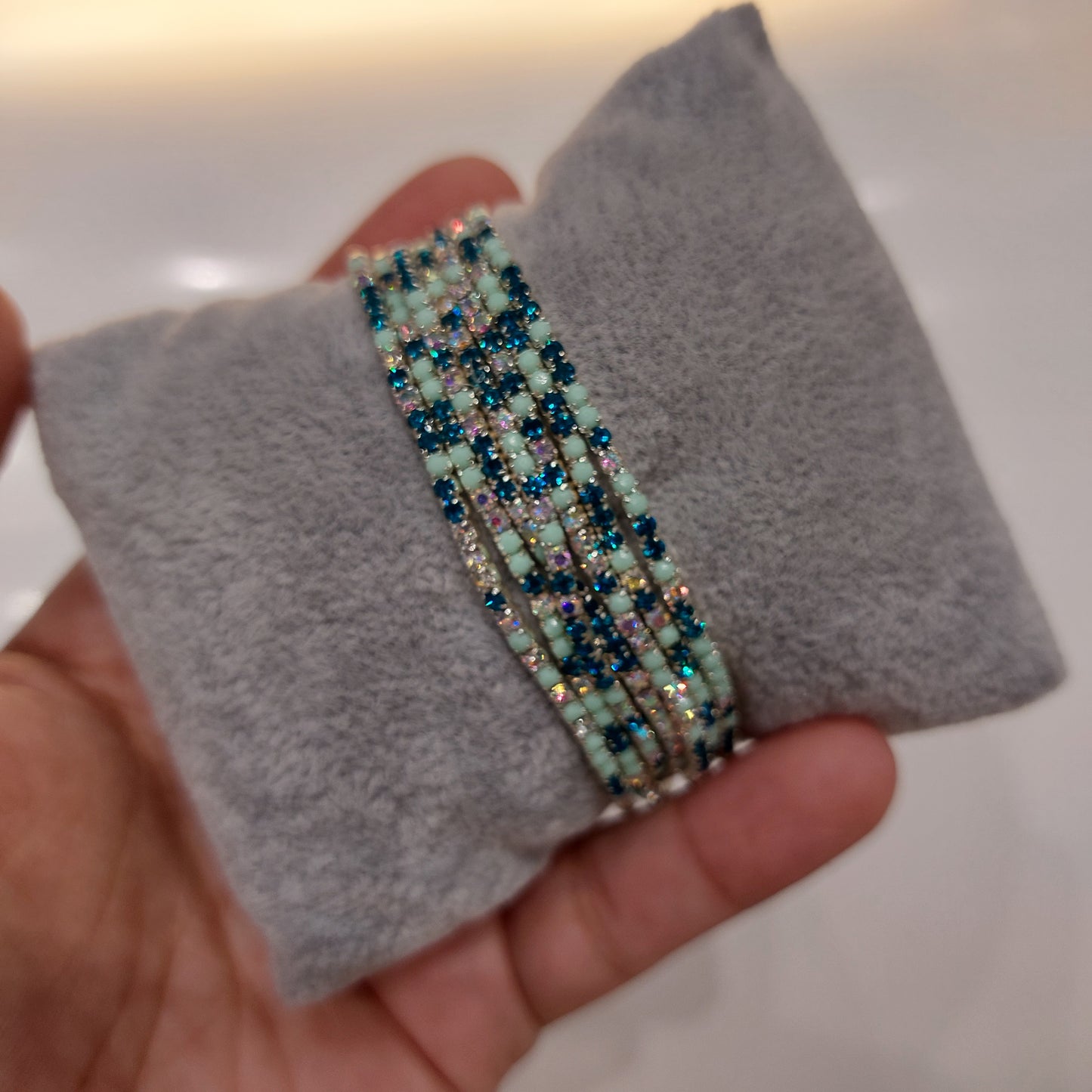 Rhinestones bracelet - Elastic Band (set of 5)