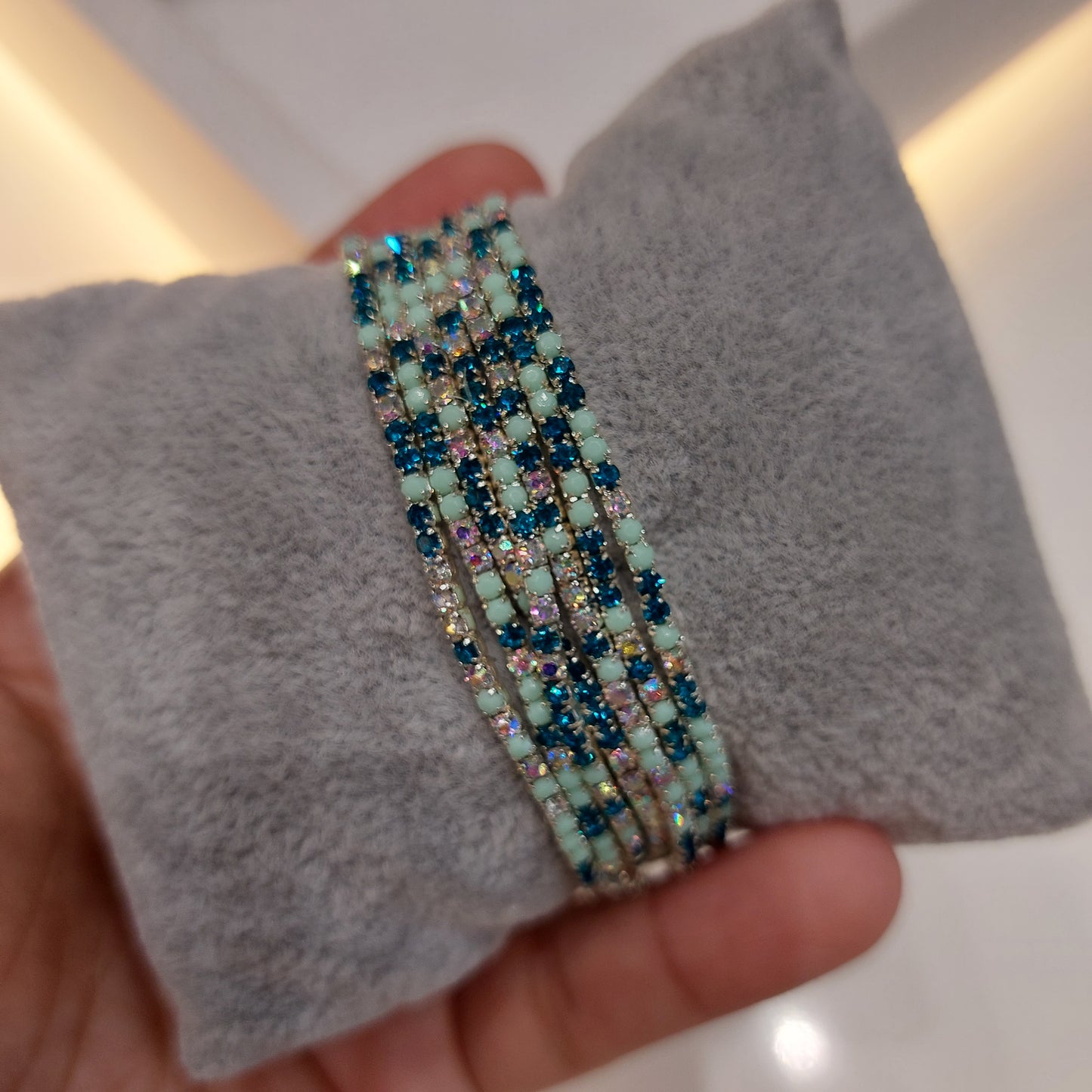 Rhinestones bracelet - Elastic Band (set of 5)