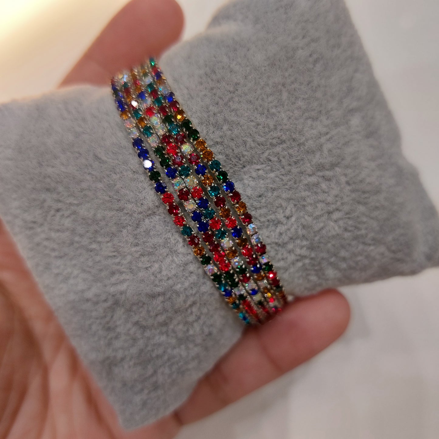 Rhinestones bracelet - Elastic Band (set of 5)
