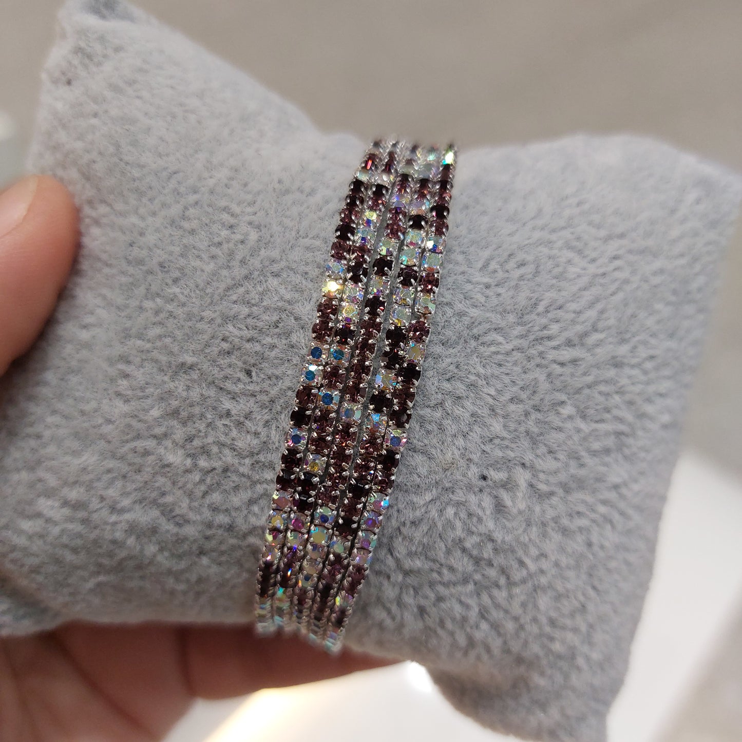 Rhinestones bracelet - Elastic Band (set of 5)
