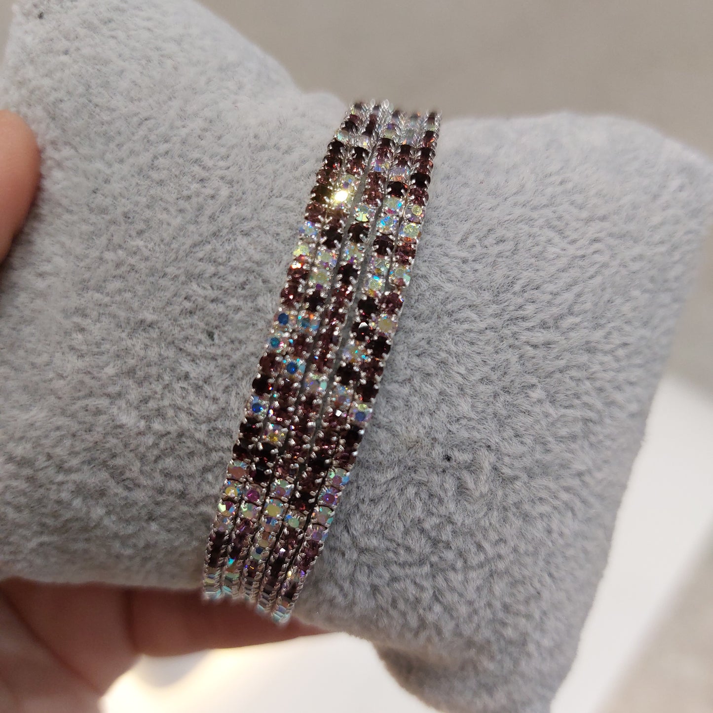 Rhinestones bracelet - Elastic Band (set of 5)