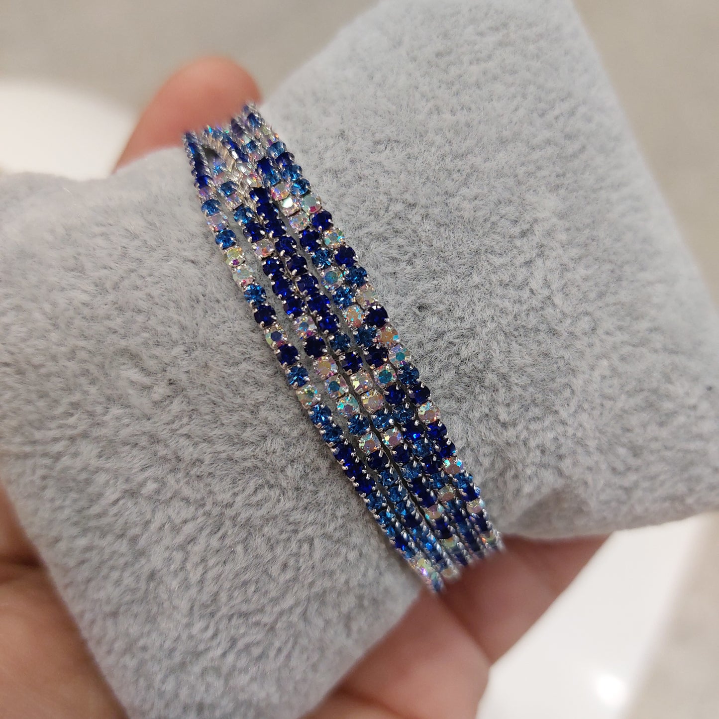 Rhinestones bracelet - Elastic Band (set of 5)