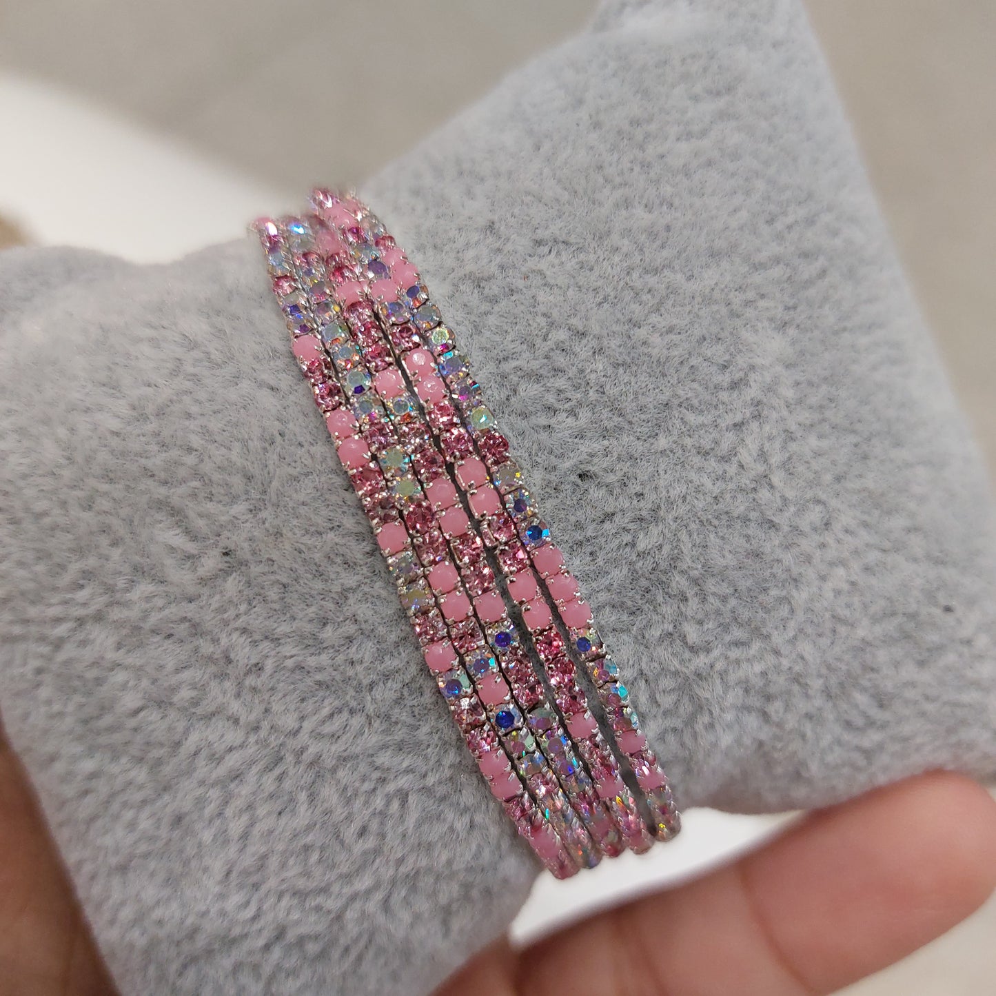 Rhinestones bracelet - Elastic Band (set of 5)
