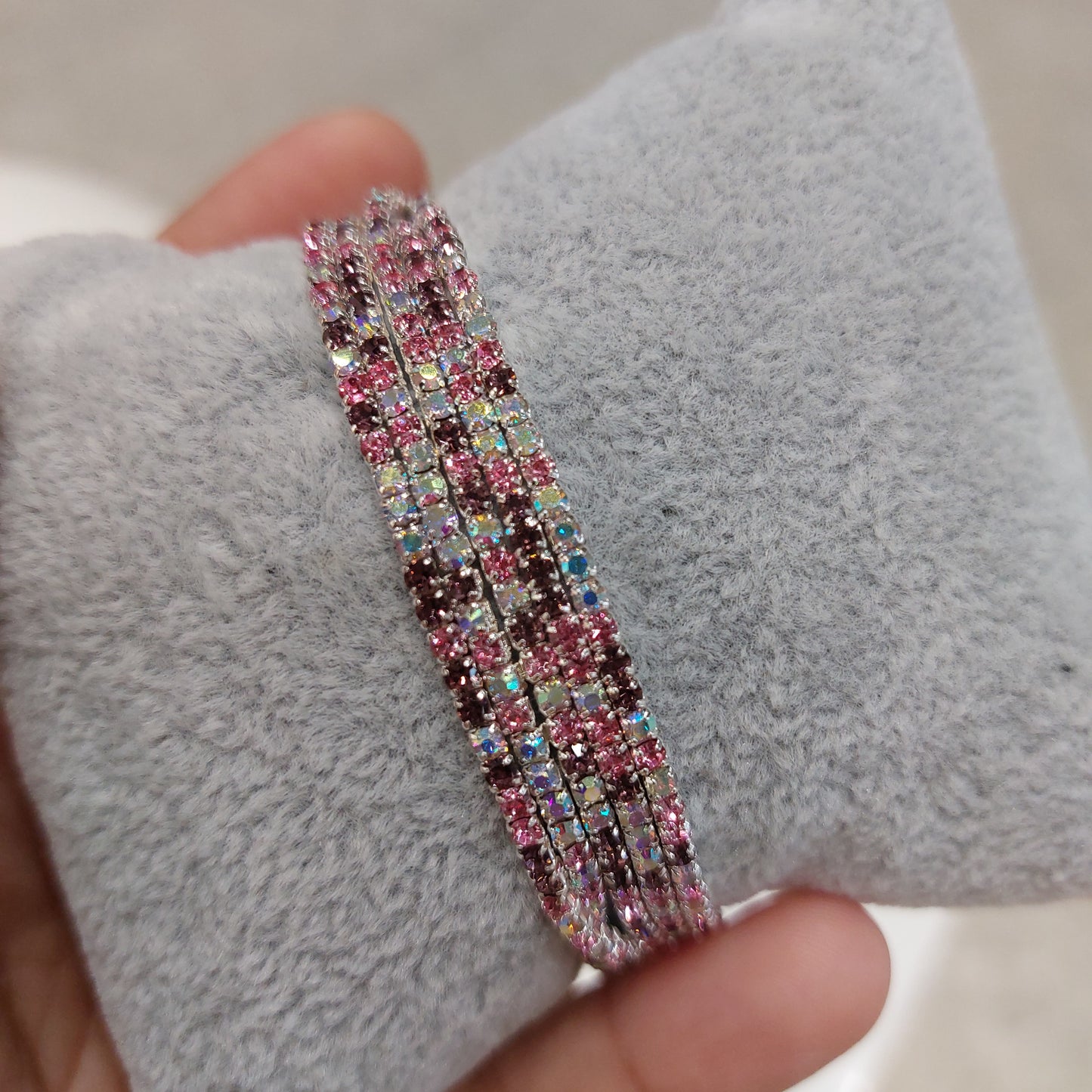 Rhinestones bracelet - Elastic Band (set of 5)