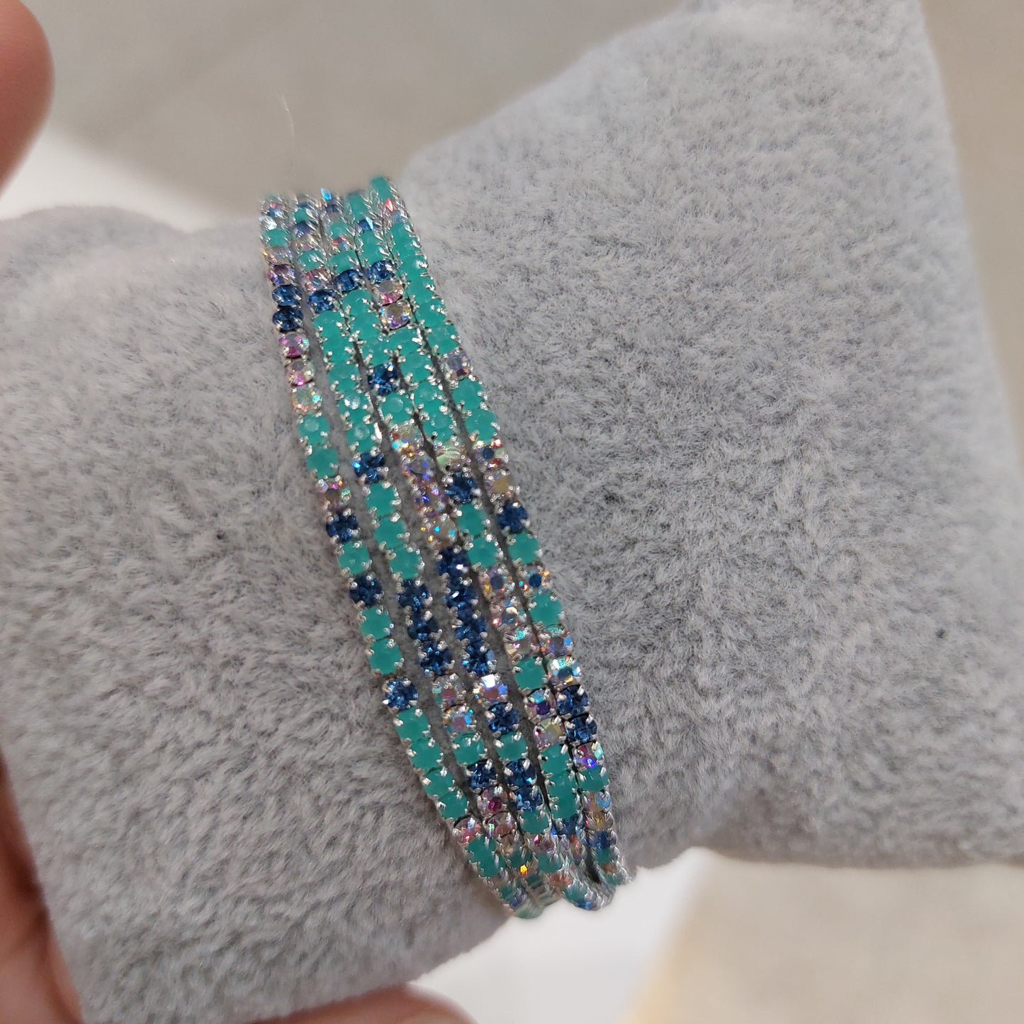 Rhinestones bracelet - Elastic Band (set of 5)