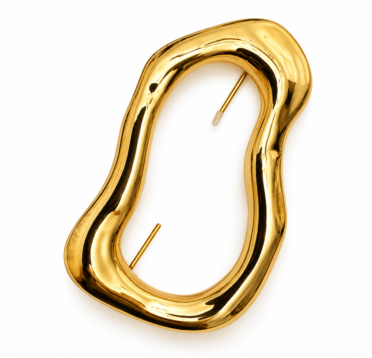 Abstract Stainless steel brooch