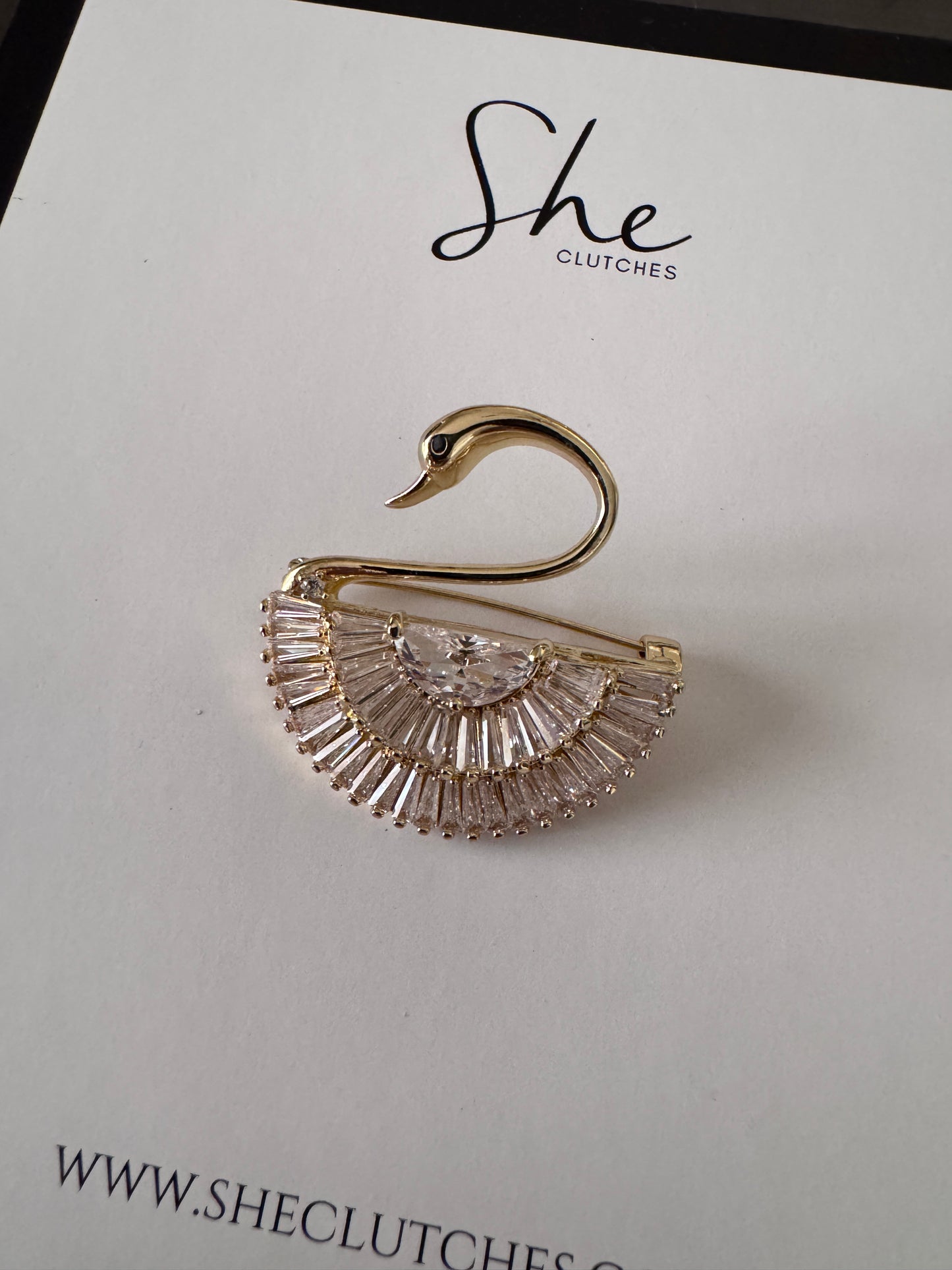 Swan 3 Brooch