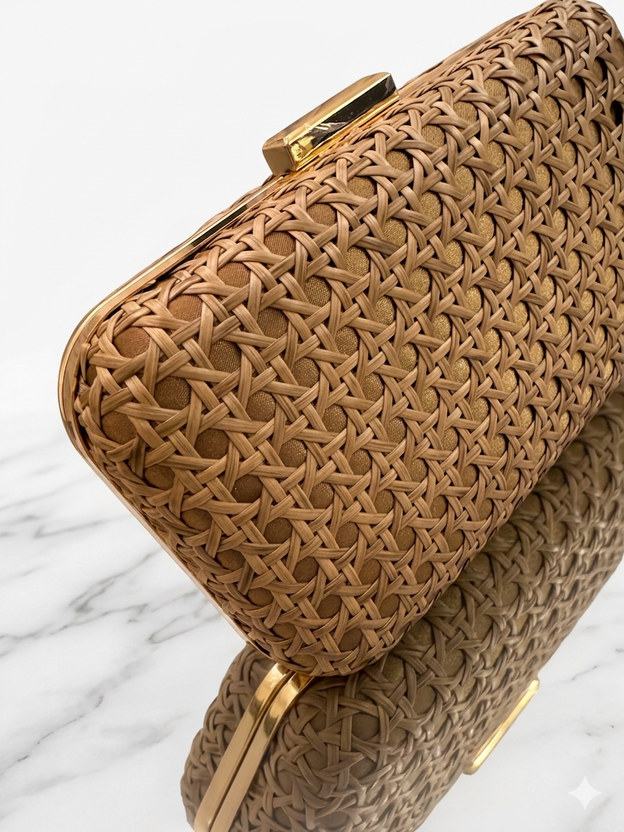 Rattan clutch