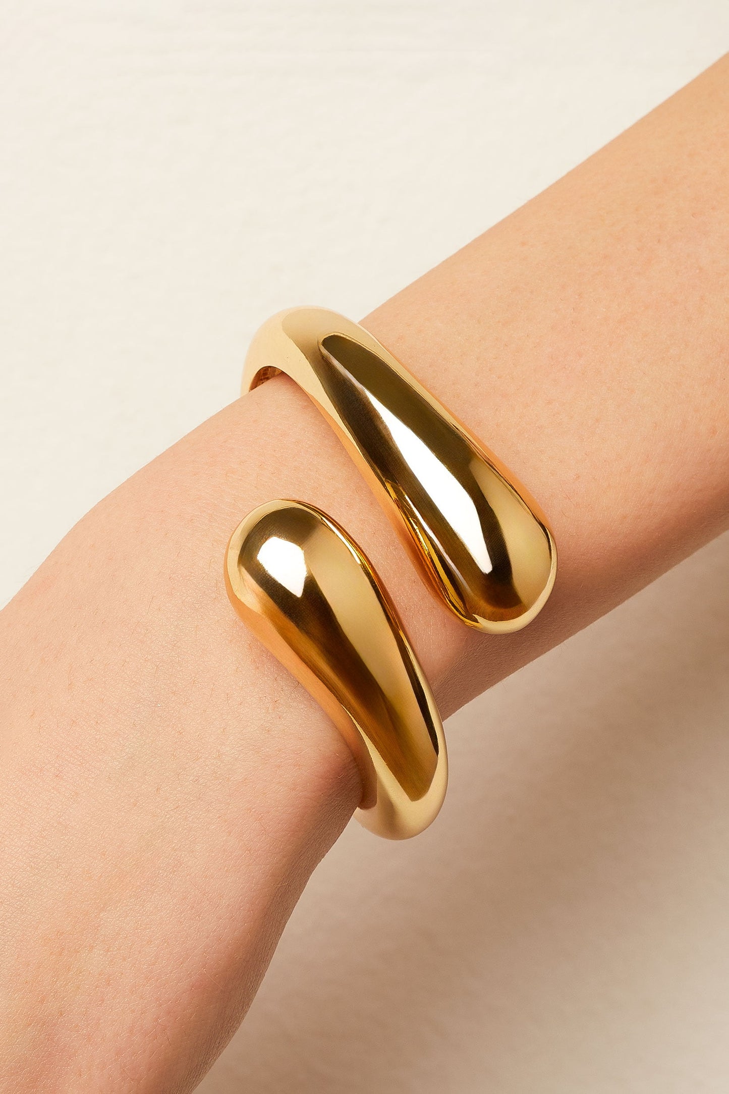 Chunky Bracelet Cuff - Silver and Gold