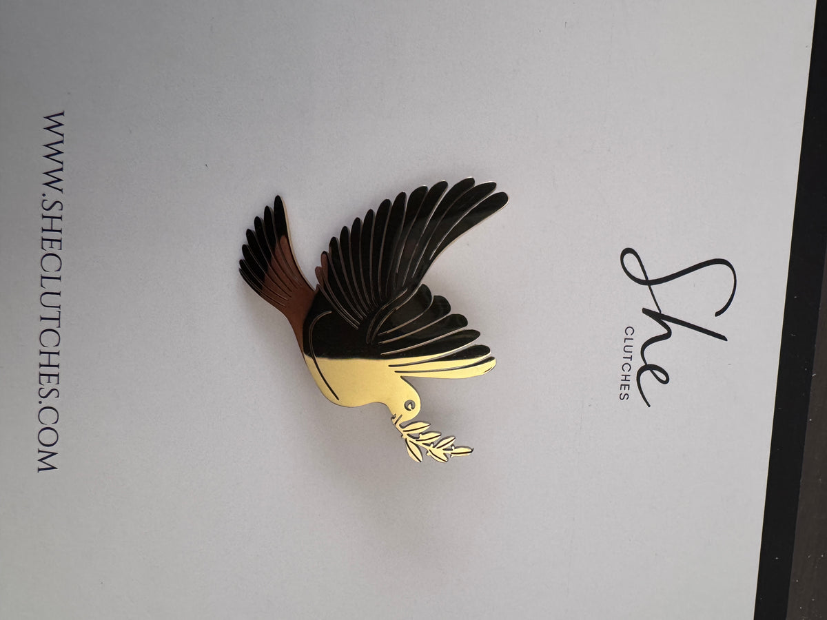 Dove Stainless steel brooch