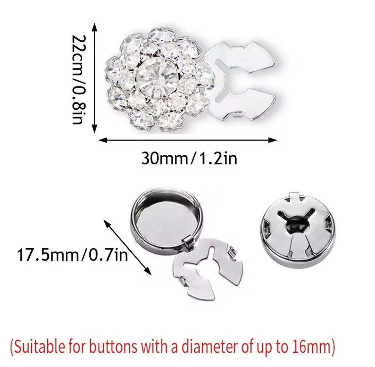 Diamond flower cufflinks