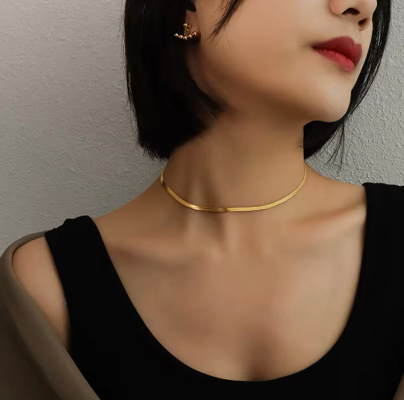 Gold Snake Stainless steel Necklace