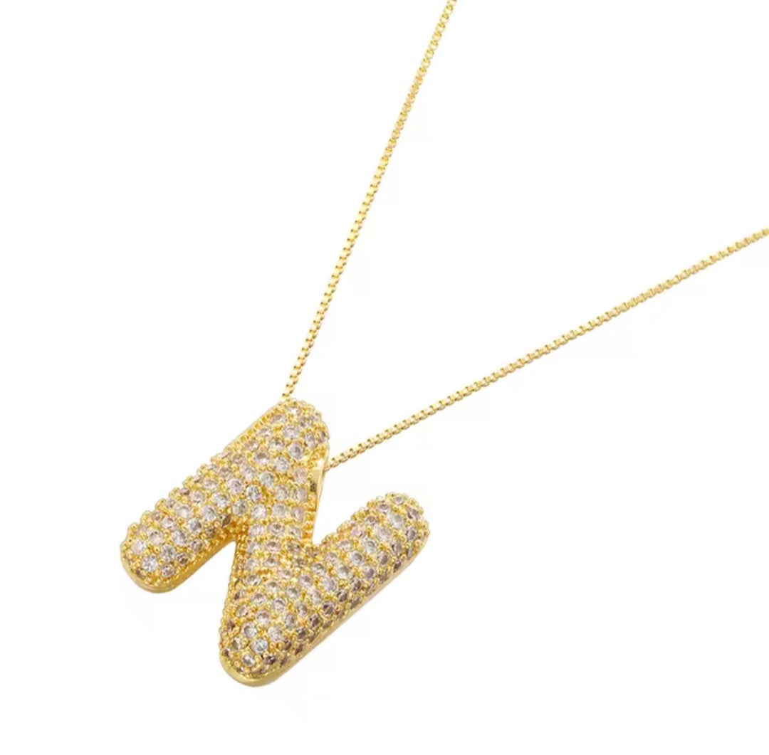 Bubbly Rhinestones Stainless steel necklace