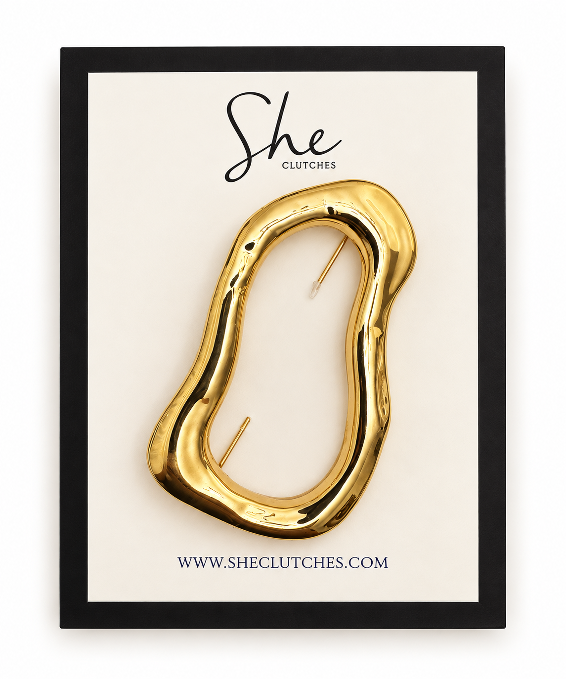 Abstract Stainless steel brooch