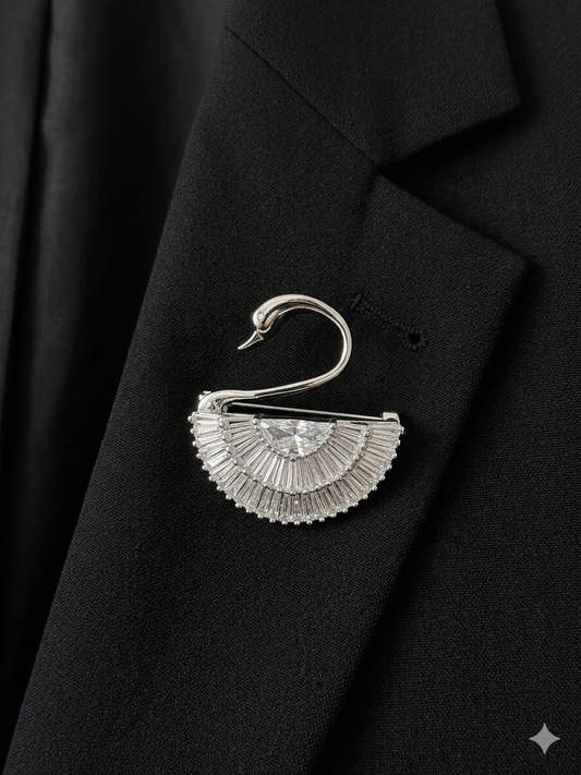 Swan 3 Brooch