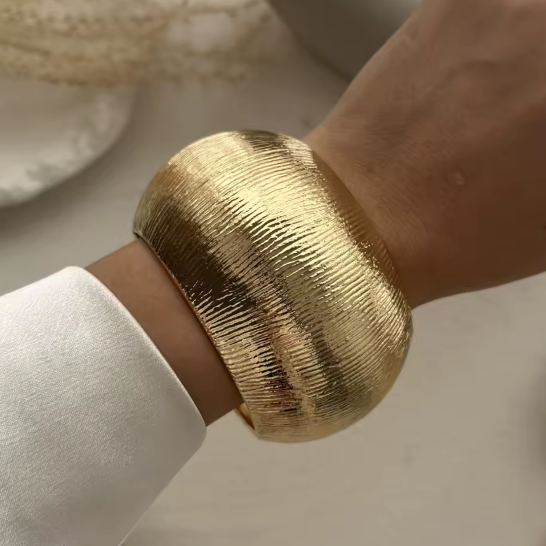 Chunky Hammered Bangle
