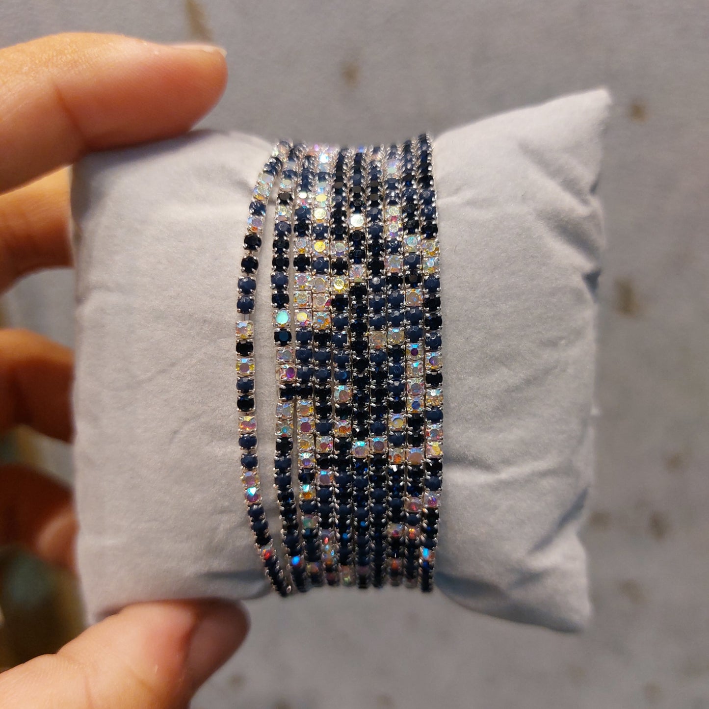 Rhinestones bracelet - Elastic Band (set  of 5)