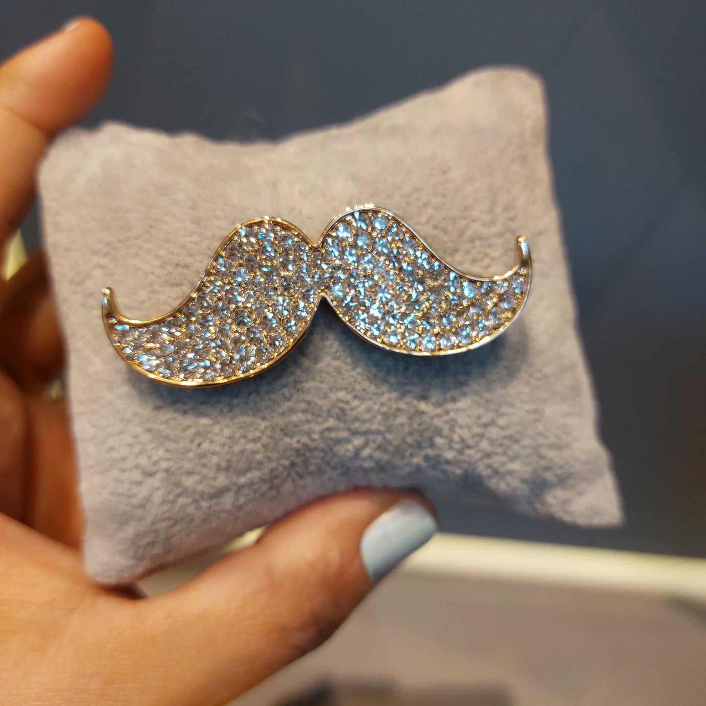 Mustache Brooch