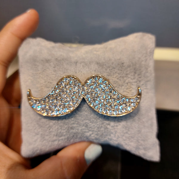 Moustache brooch on sale