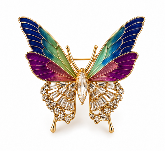 Colored Butterfly Brooch