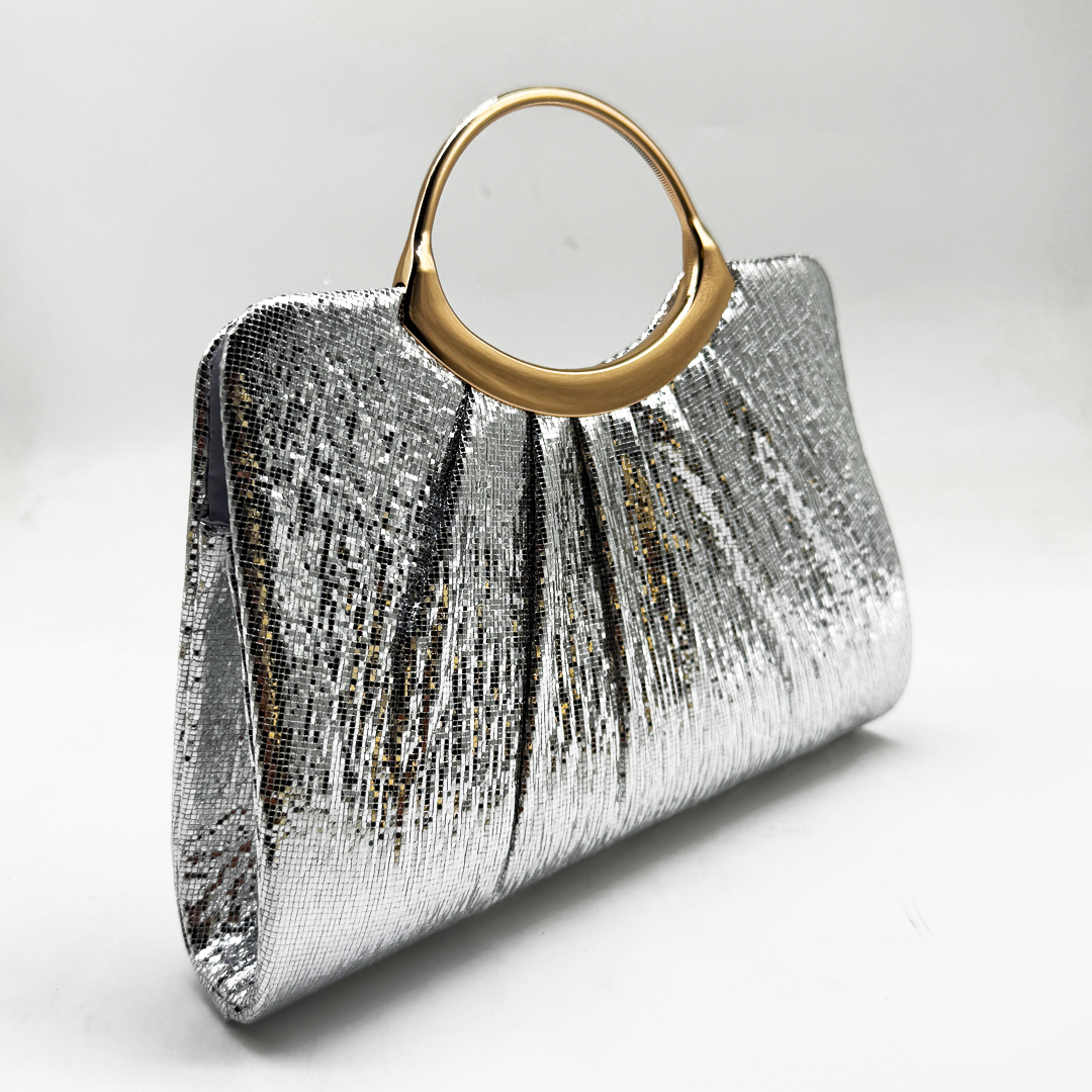Pleated Foil Clutch