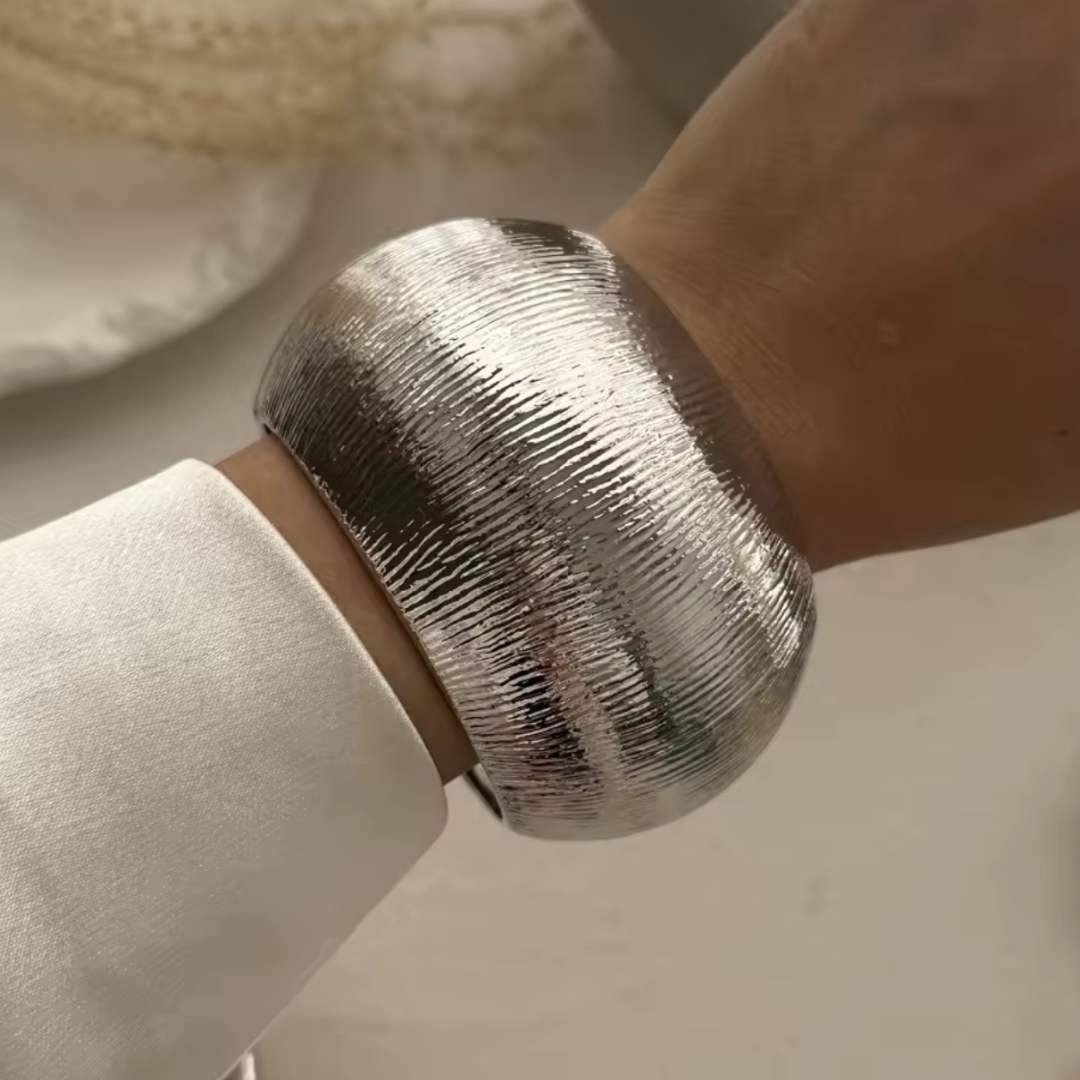 Chunky Hammered Bangle