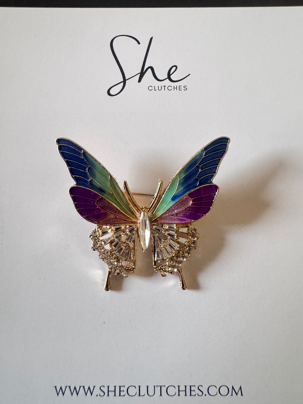 Colored Butterfly Brooch
