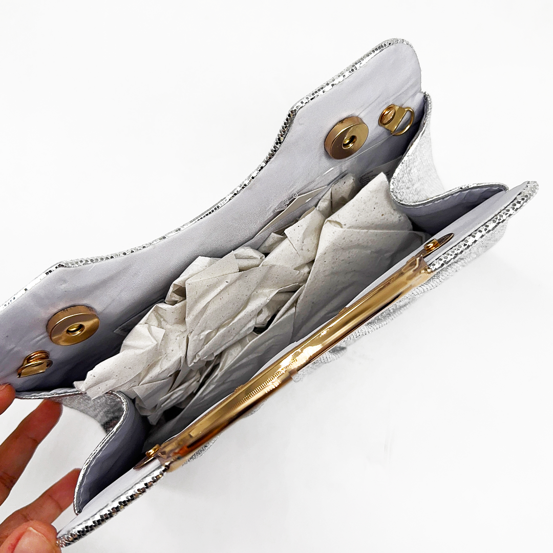 Pleated Foil Clutch
