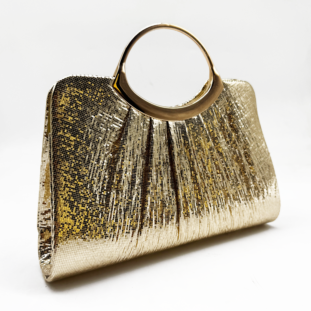 Pleated Foil Clutch
