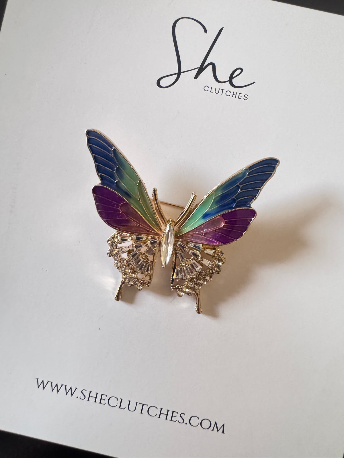 Colored Butterfly Brooch