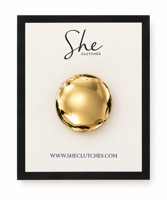 Button Stainless steel brooch