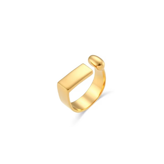 Space Platinum gold plated Ring
