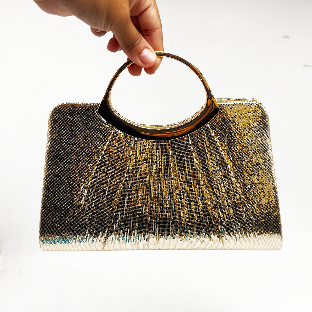 Pleated Foil Clutch