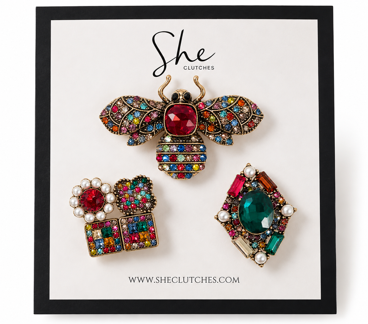 Christmas brooch set
