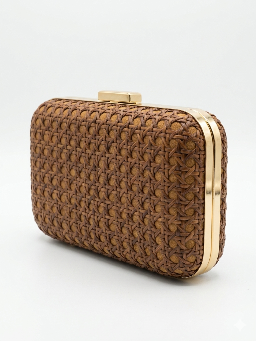 Rattan clutch