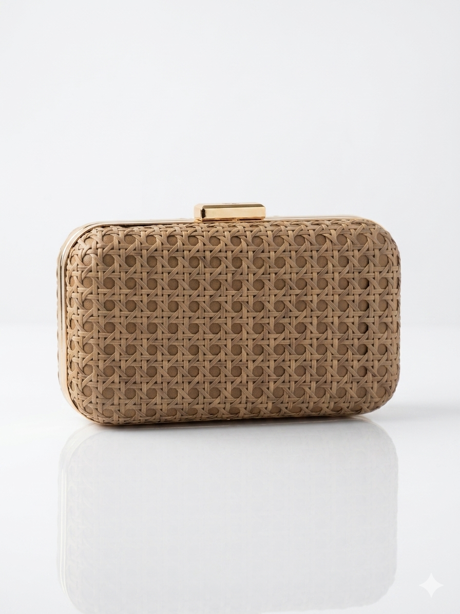 Rattan clutch