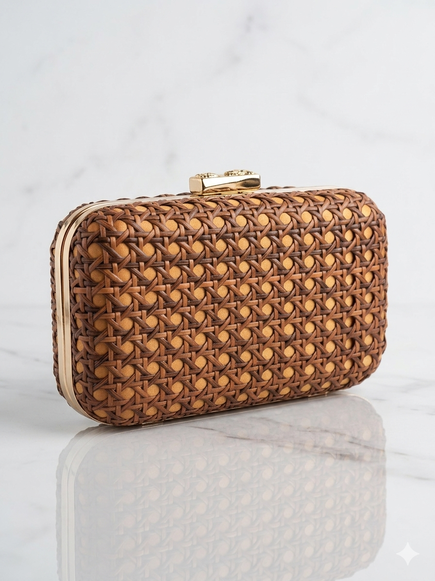 Rattan clutch