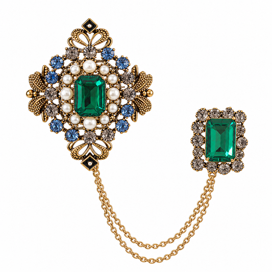 Royal Emerald brooch