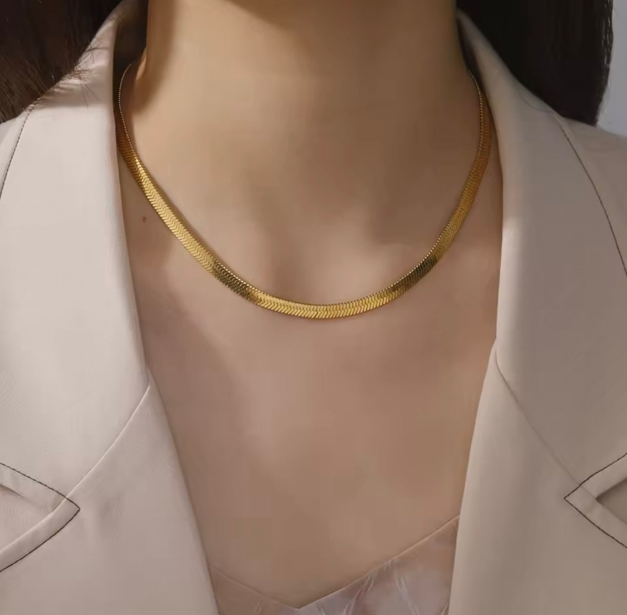 Gold Snake Stainless steel Necklace