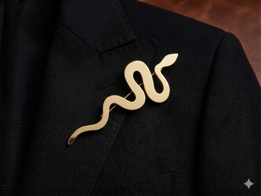 Snake Stainless steel brooch